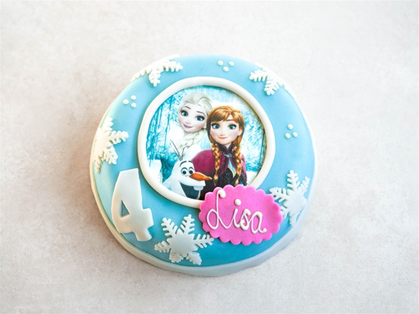 Marsepeintaart Frozen