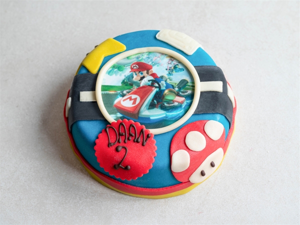 Marsepeintaart Mario Kart